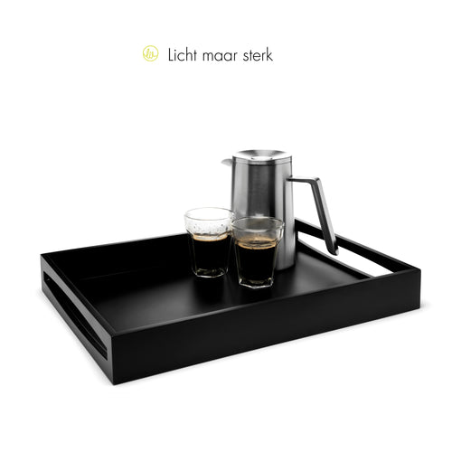Leopold Vienna - Dienblad rechthoek 40x30x6cm MDF zwart - vtwonen shop