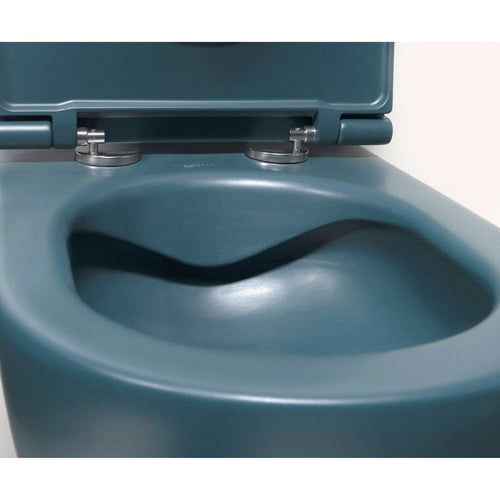 Isvea Wc Toilet Badkamer Hangend Petrol Groen Inclusief Softclose Toiletbril - vtwonen shop