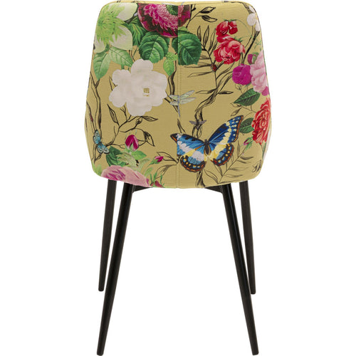 Kare Design Stoel East Side Flower Fever geel - vtwonen shop