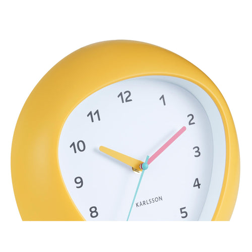 Karlsson wandklok Funky Vibes - geel - Ø25.5cm - vtwonen shop
