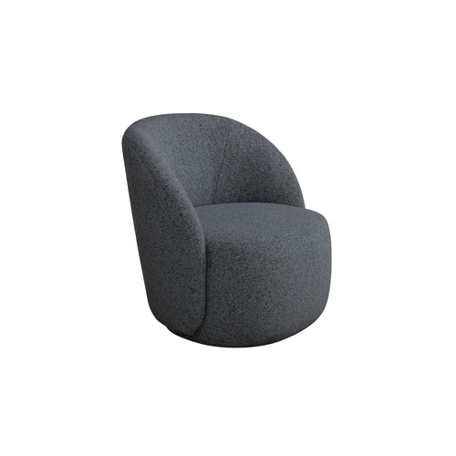 Cosmopolitan Design - Fauteuil Bari structurele stof donkergrijs gemêleerd - 72x86x80cm