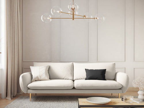 Cosmopolitan Design Bank Vienna 4-zits, boucle, beige - 92x230x95cm