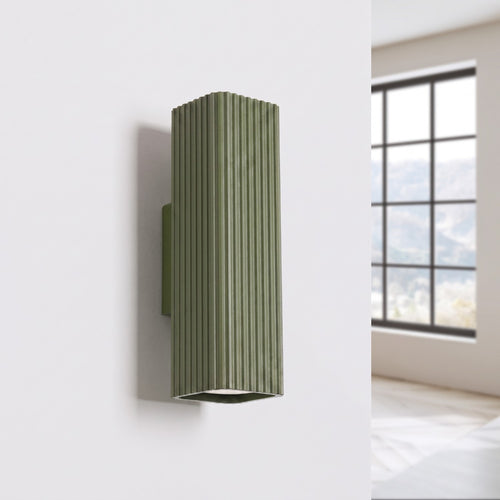 Sollux Lighting Wandlamp RAYO 20 olijfgroen - 6x8x20cm
