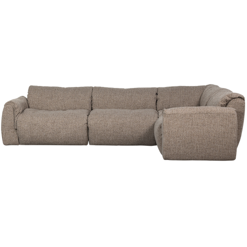 WOOOD hoekbank rechts Baggy - Geweven Stof - Bruin Melange -81x396x214 - vtwonen shop