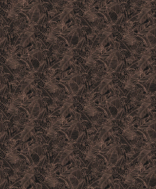 Masureel behang bladeren zwart - 53 cm x 10.05 m - 631946