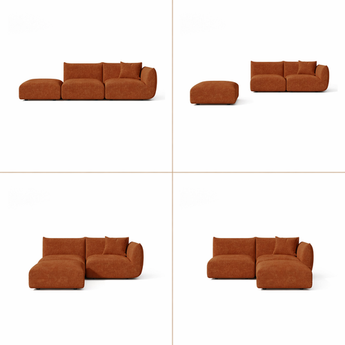 Sia Home - Modulaire bank NOOMA - chenillefluweel  302cm