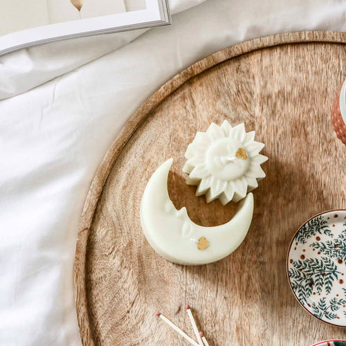 Return to Sender Kaars wit ' Naar de zon en maan' in craft doosje - vtwonen shop