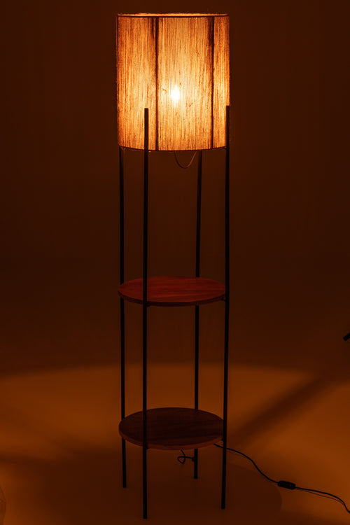 J-Line lamp - ijzer/mango - naturel/zwart - vtwonen shop
