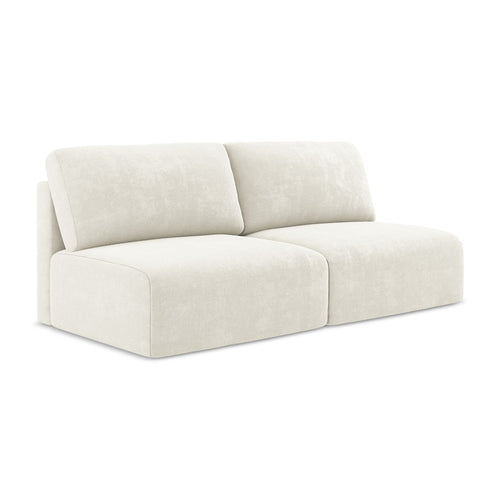 LaMiaSofa 3-zits slaapbank Ostia - chenille stof - wit - 216x102x79
