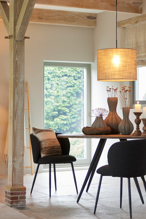 Light & Living eetkamerstoel ELYNA - 56x55x79cm - zwart - Set van 2