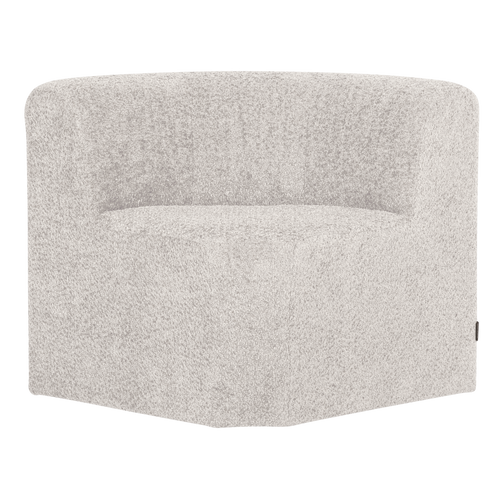 WOOOD eetbank hoek met rugleuning Mojo Base - Wollig - Ecru - 83x80x80