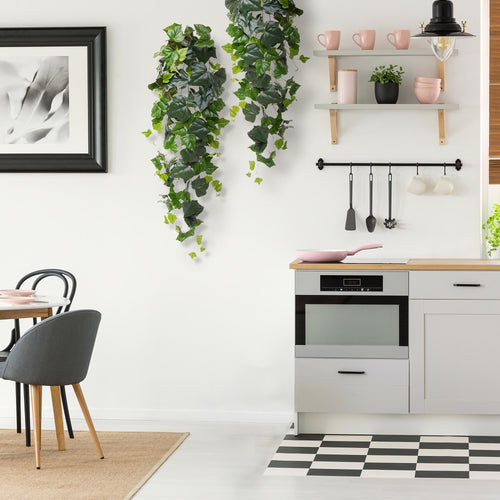 Maxifleur Hedera kunst hangplant 125cm - groen - FR - brand vertragend