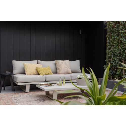 WOOOD 3-zits tuinbank Bear - Aluminium - Zand - 80x210x87