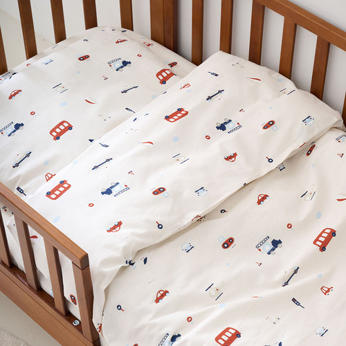 Petite Amélie Dekbedovertrekset – 140x200 cm – 100% Biologisch Katoen – Vehicles - vtwonen shop