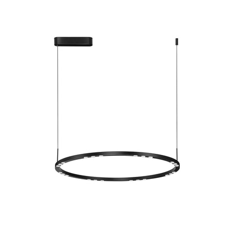 Nova Luce LUNETTE Geïntegreerde LED-hanglamp voor plafond, zandkleurig zwart, Triac dimbaar, 46W, 1879lm, 3000K