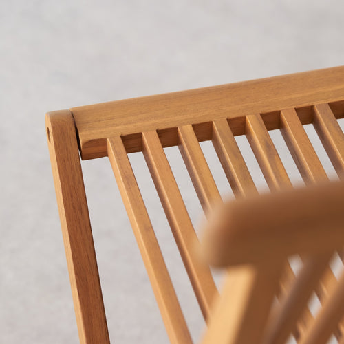 Tikamoon Set van 2 massief acaciahouten tuinstoelen - Bruin