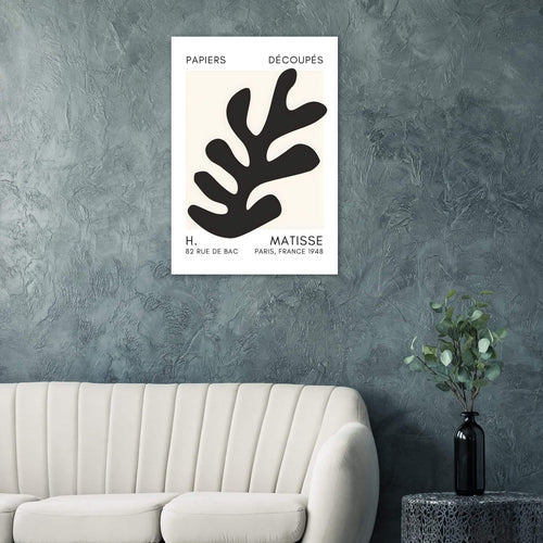 Artfulprints  Matisse – Ocean petals black   poster A4 21x29.7 cm - vtwonen shop