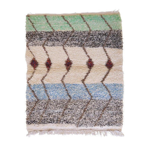 AFK Living vloerkleed Berber - handgemaakt - Wol - 106 x 147 cm