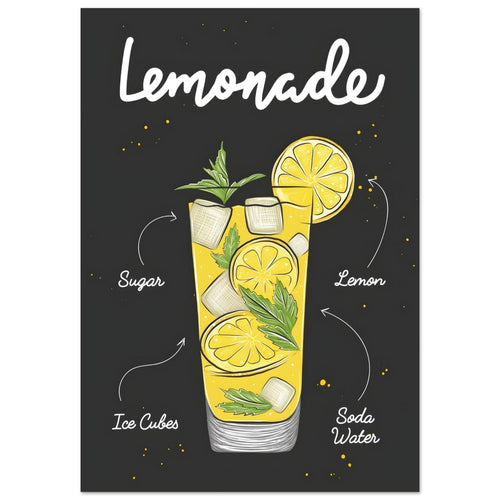 Artfulprints  Lemonade II – Illustratie   poster 50x70 cm