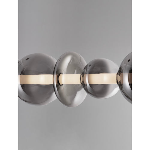 Nova Luce BALLY Hanglamp voor aan het plafond, matzwart of rookgrijs, Triac dimbare LED, 40W, 2800lm, 3000K