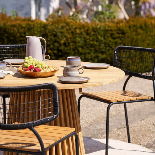 Artichok Lidewij Teakhouten Tuintafel Naturel - Ø 120 cm - vtwonen shop