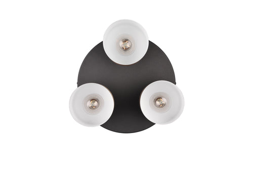 Trio Leuchten plafondlamp Agudo - 3 lichts - 30  x 24.5   cm - zwart