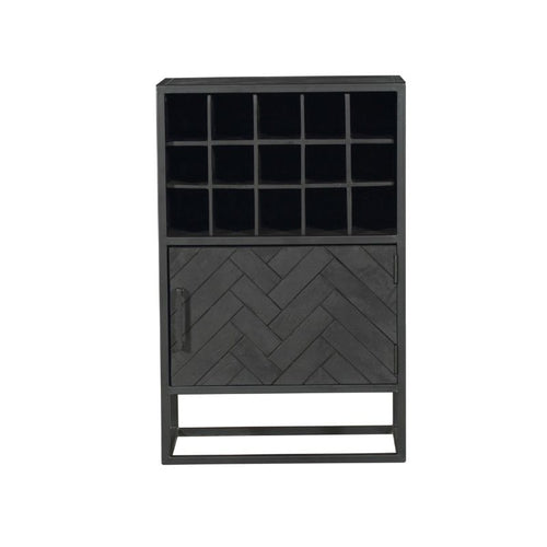 StarFurn Wijnkast New York - Zwart Hout - 55x35x90cm - vtwonen shop