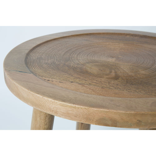 Zuiver Dendron Bijzettafel Rond 43 cm Mangohout - Bruin - vtwonen shop