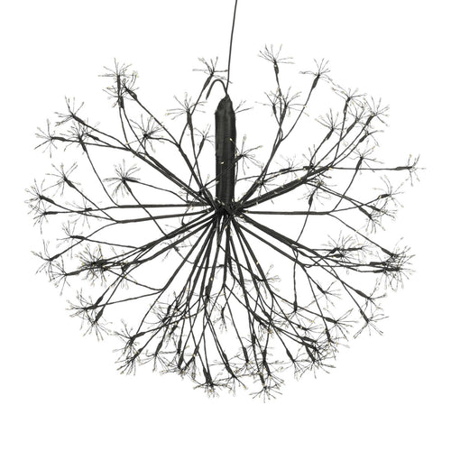 Luca Lighting Kerstverlichting Bal met Warm Witte LED Lampjes - Ø60 cm - Zwart