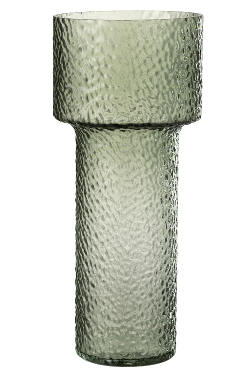 J-Line vaas Betty - glas - groen - large - 45 cm hoog
