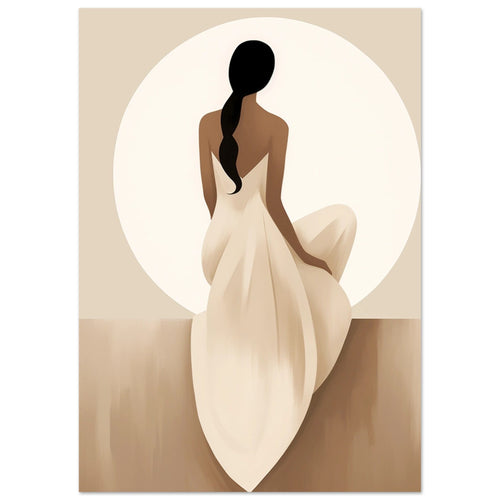 Artfulprints  Japandi The serene lady   poster A4 21x29.7 cm - vtwonen shop