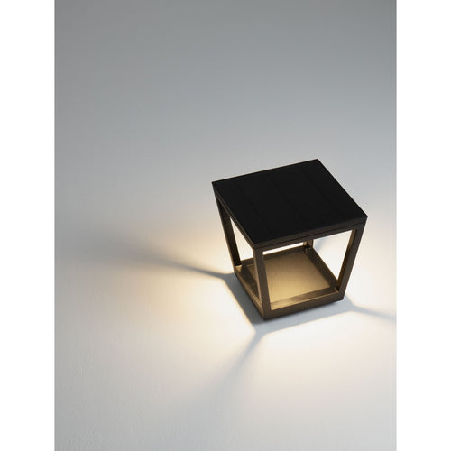 Nova Luce CUPPA Buitenlamp op voetstuk, donker antraciet LED 2W 5V DC 186lm IP54 3000K met zonne-energie en PIR-sensor