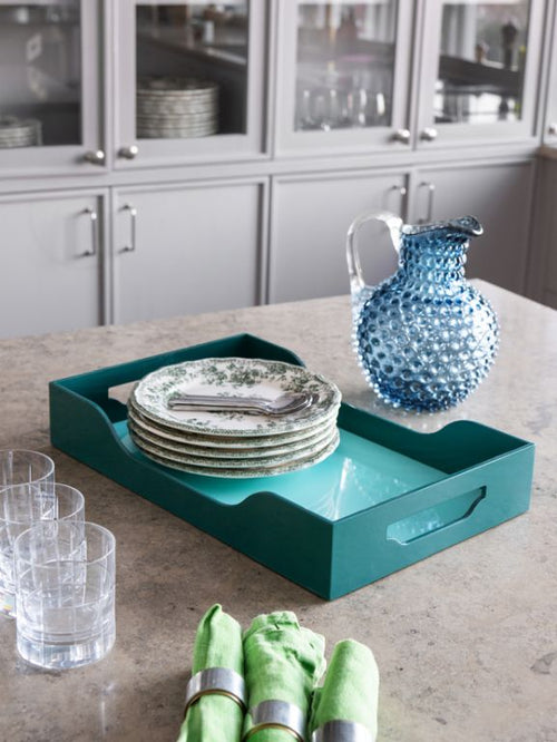 Printworks Dienblad - Swell - L - Turquoise/Groen