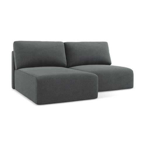 LaMiaSofa hoekbank links Ostia - textuurstof - grijs - 210x149x79