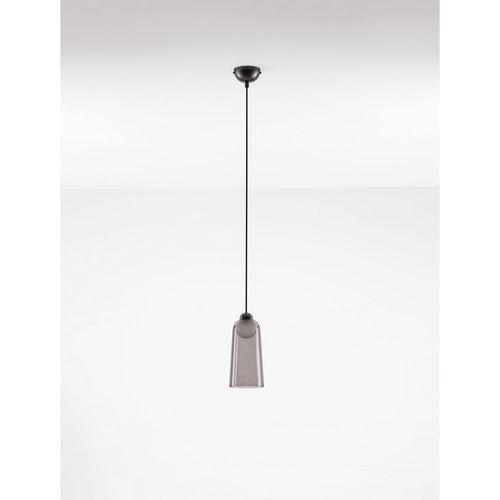 Nova Luce DIONE Slanke hanglamp voor aan het plafond, zandzwart, rookkleurige LED 5W 205lm 3000K