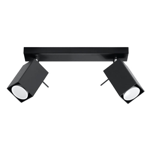 Sollux Lighting Plafondlamp MERIDA 2 zwart - 30x6x16cm