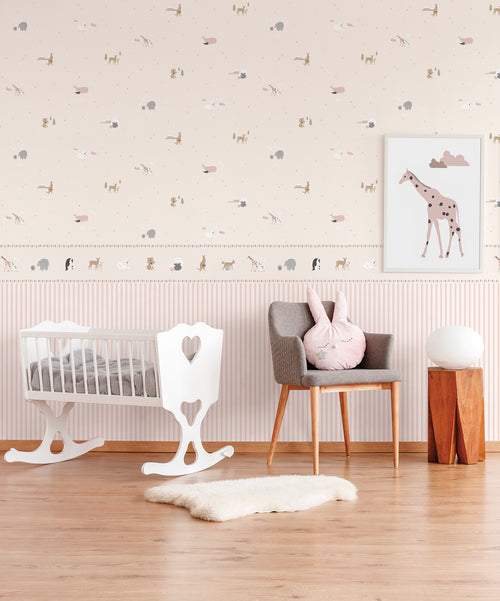 Sanders & Sanders behang dieren beige - 53 cm x 10 m - 640296