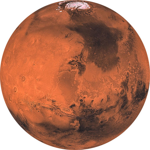 Sanders & Sanders zelfklevende behangcirkel planeet Mars terracotta - Ø 125 cm - 611761