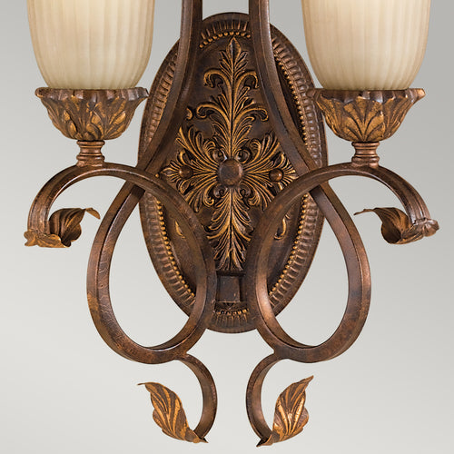 Elstead Sonoma Valley - Wandlamp voor binnen, 2 lichtbronnen, schildpad, E27