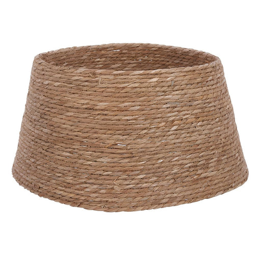 Mica Decorations Kerstboomrok H26 x D50 cm - Kerstboommand - Bruin - Gevlochten Zeegras