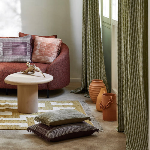 Madura Gordijn Castin natuurlijk en olijf 145x280 cm