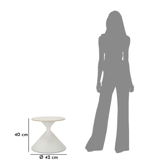 Mauro Ferretti bijzettafel - 42x40 cm - wit