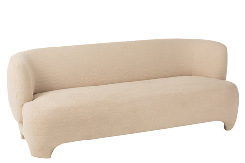 J-Line zetel 2/3-Zit Gebreid - hout - wit