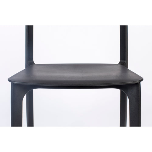 Housecraft Living Clive Tuinstoel/ Eetkamerstoelen Zwart - Set van 4