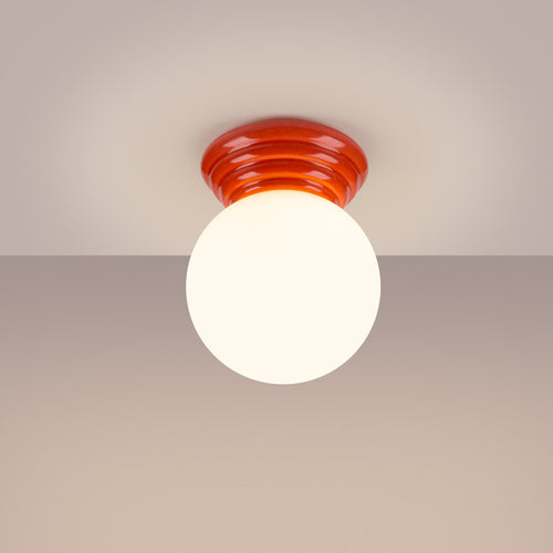 Sollux Lighting Plafondlamp ZORI perzik IP44 - 12x16x12cm