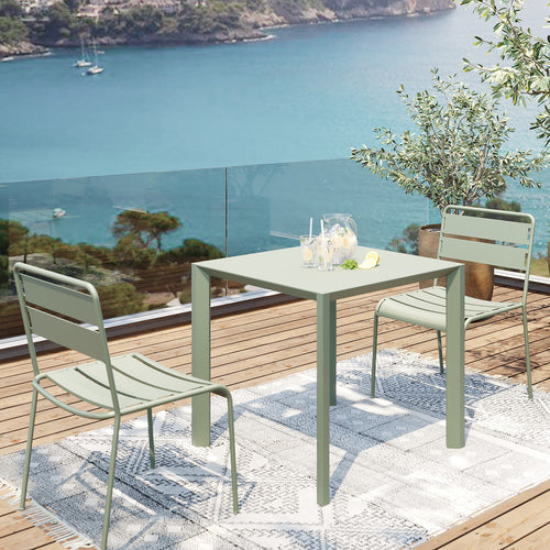 Kare Design Tuintafel Twist 80x80cm groen - vtwonen shop