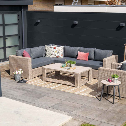 Garden Impressions loungebank Tennessee vintage willow - 2-delig links