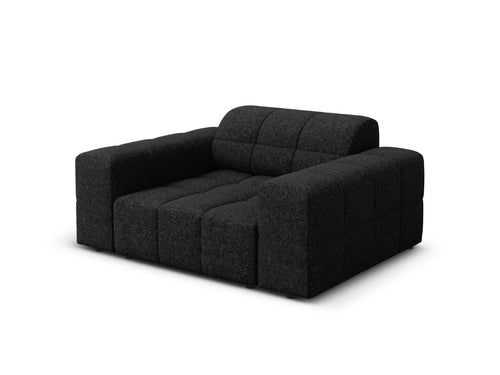 Cosmopolitan Design Fauteuil Chicago chenille zwart - 102x132x78cm