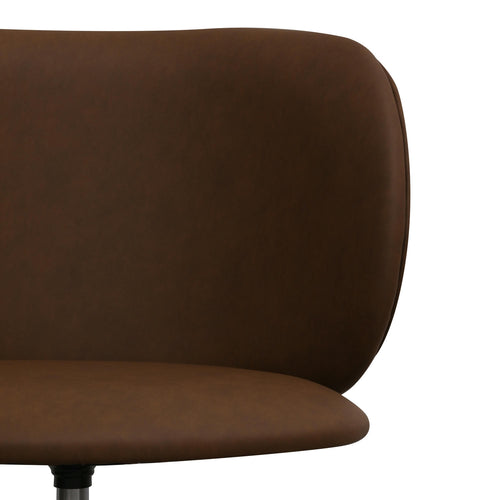 Furnhouse bureaustoel Bobo - Donkerbruin - Kunstleer - 56x57x71