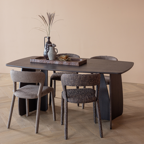 WOOOD eettafel Veere - Massief Eikenhout - Mystic Brown - 180 x 100